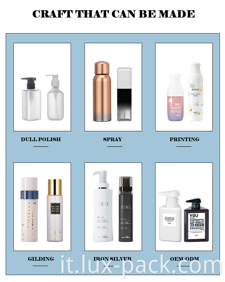 Forma di bellezza 30 ml 100ml 120cc Plastica HDPE Lozione Cosmetica bottiglia per animali